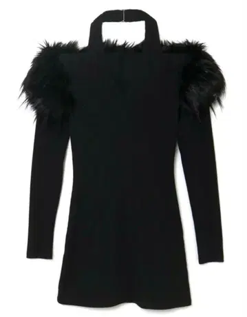 MELT THE LADY wide fur mini dress