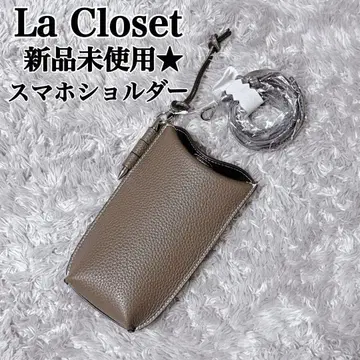 미사용 새상품 라 옷장 숄더백 사코슈 스마트폰 파우치 천연 가죽