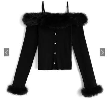 GRL 퍼 오프숄더 니트탑 [ tu1774 ]