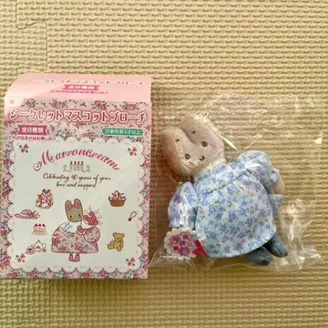 산리오 마론 크림 시크릿 마스코트 브로치 봉제 인형 스카이블루