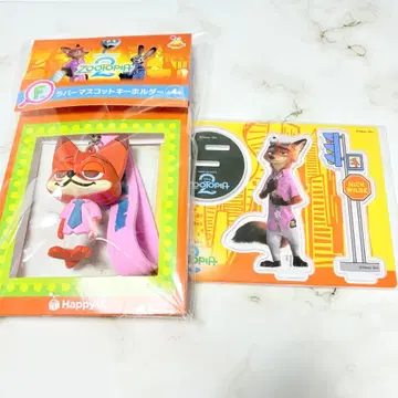 주토피아2 닉 아크릴 스탠드 러버 마스코트 키링