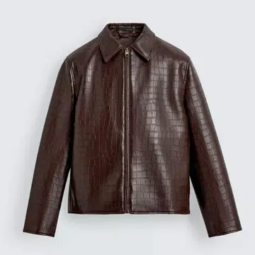 ZARA 엠보싱 페이크 가죽 자켓 S 착용 사진 있음