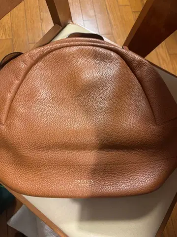 브라운 가죽 백팩