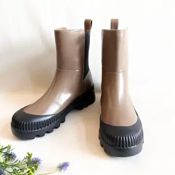 [ 미사용품 ] 오데뜨 앤 오딜 백고어 숏부츠 우천 겸용 25cm