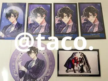 Vtuber 니지산지 시키나기 아키라 폴라로이드 카드 코스터 세트