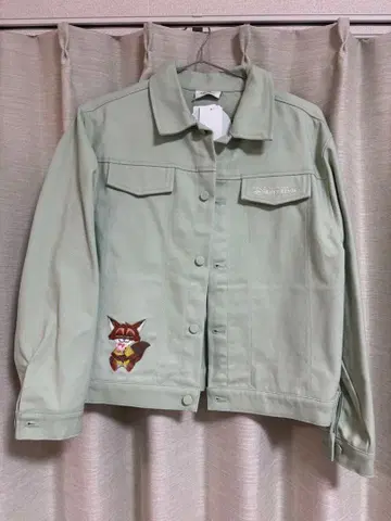 닉 와일드 자수 자켓 연한 녹색 상하이 디즈니