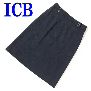 ICB 아이씨비 울 더블 버튼 타이트 스커트 그레이 11 C9316