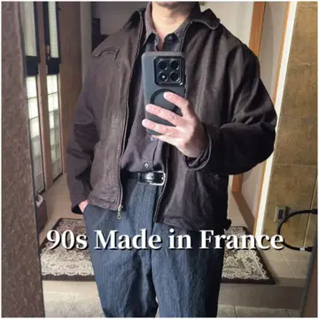 프랑스제 ARTURO PARIS 리얼 가죽 자켓 브라운 싱글