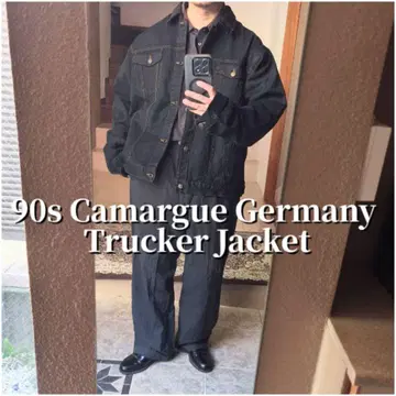 독일 유로 빈티지 Camargue 블랙 트래커 자켓