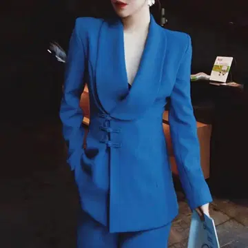 [ 새상품 미사용 ] 라피스 블루 디자인 셋업 수트