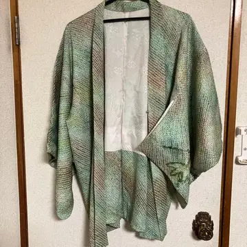 쇼와 레트로 다이쇼 로망 시보리 긴 겉옷 실크