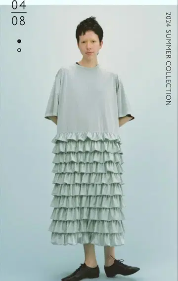 yuw 벌룬 프릴 원피스