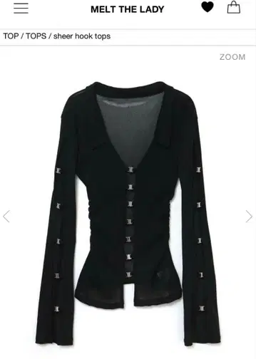 Melt the lady sheer hook tops