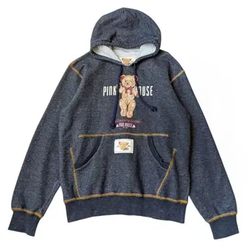 핑크하우스 후드티 후디 테디베어 M 네이비