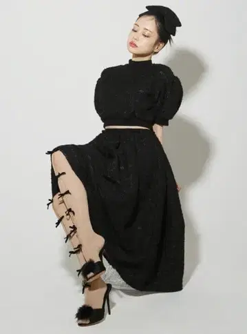 HONEY MI HONEY 트위드 탑 스커트 나카무라 리사