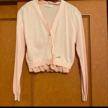 [ milk ] 프릴 달린 핑크 가디건