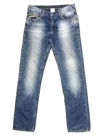 ZARA JEANS 스트레이트 바이커 데님 세로 워싱 데님