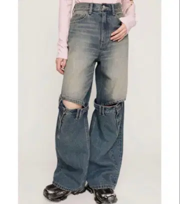 SLY J/W KNEE DENIM PT 저스트 허리 니 데님