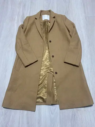 화이트 마운티니어링 베이지 체스터 코트 여성용 S 사이즈