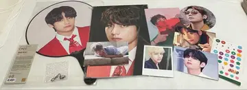 BTS V 김태현 태태 부채 프리미엄 사진 엽서