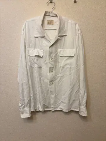 PABLO VINCI 오픈 카라 셔츠 화이트