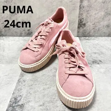 [ PUMA ] 스니커즈 핑크 여성용 24cm 스웨이드