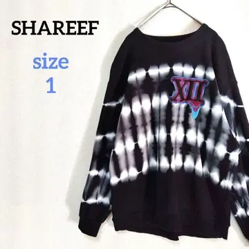 샤리프 멜티드 XII 빅 맨투맨 타이다이 패턴 트레이닝복 자수 모드