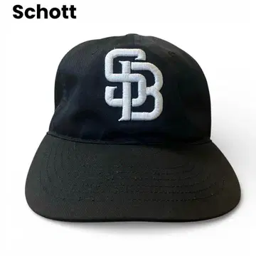 schott 샷 TC CAP SB 로고 베이스볼 캡 가죽