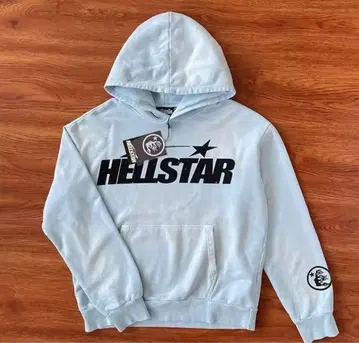 HELLSTAR 라이트 블루 후드티