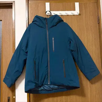 UNIQLO 후드 부착 다운 자켓 S 다크 블루