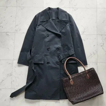 새상품급 마가렛호웰 블랙 울 라이너 포함 트렌치코트 면 일본제