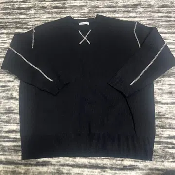 PAGEBOY 블랙 니트 트레이닝복 X자수