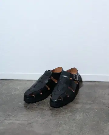 [ 미사용 새상품 ] MB 하이엔드 가죽 구르카 샌들 블랙