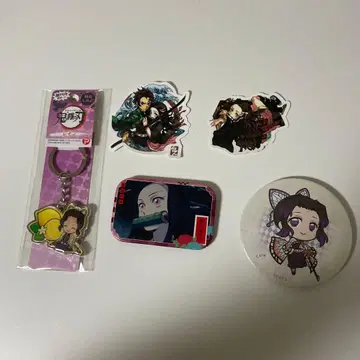귀멸의 칼날 굿즈 세트 키링, 씰, 캔뱃지
