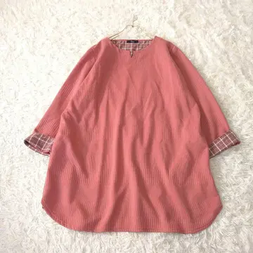 SMILE LAND 오버 사이즈 상의 튜닉 6L 살몬 핑크