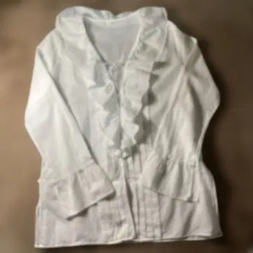[ 45R ] 화이트 프릴 긴팔 셔츠 2 사이즈