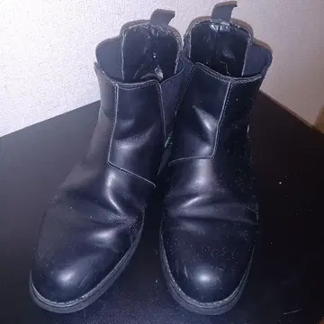 블랙 사이드 고어 부츠 가죽 HARE 26.5