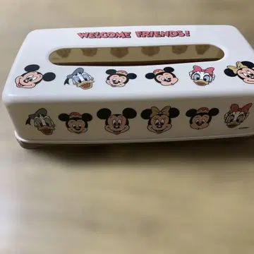 디즈니 미키 프렌즈 브라운 레트로 티슈 BOX