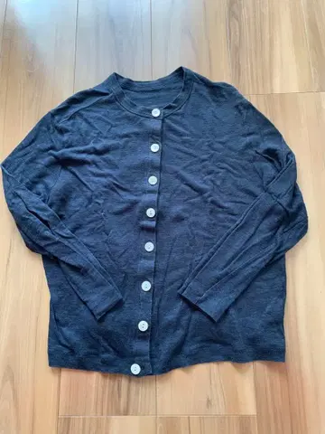 나카가와 마사시치 린넨 가디건 네이비