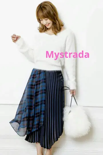 새상품 Mystrada 플리츠 레이어드 스커트 36