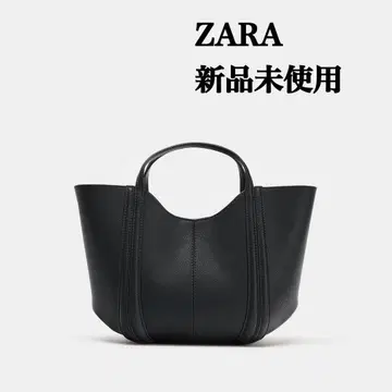 ZARA 스티치 미니 시티 백 블랙 택 포함 새상품