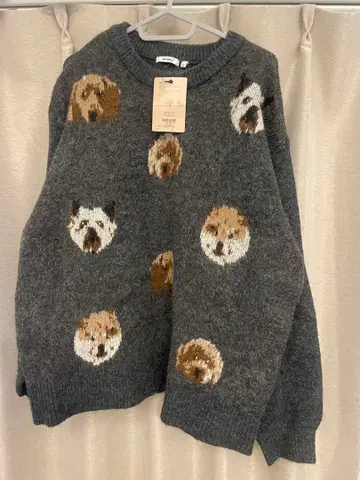 niko and - 컬러 모듬 DOG 니트 풀오버