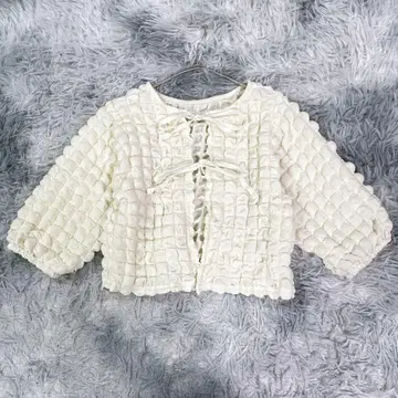 W closet [ F ] 볼레로 가디건 아이보리 2WAY 얇은 소재