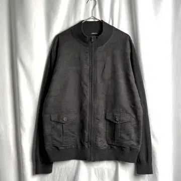 90s Claiborne 코튼 니트 x 인조 가죽 드라이버즈