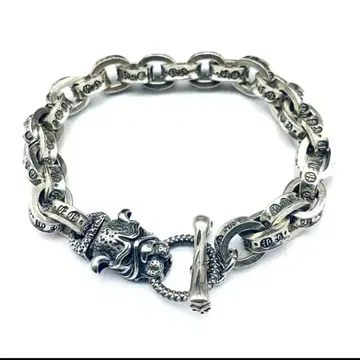 80s 빈티지 멕시칸 체인 도그 팔찌 실버925