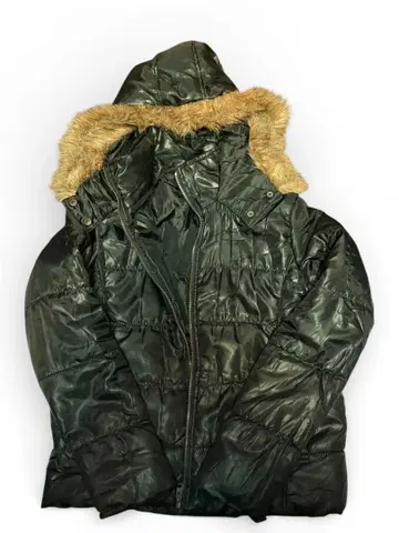 y2k 퍼 달린 다운 자켓 헤이세이 갸루 남자 광택