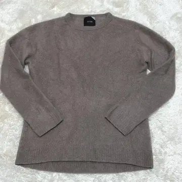 ATON 에이톤 캐시미어 100% 크루넥 니트 스웨터 브라운 계열