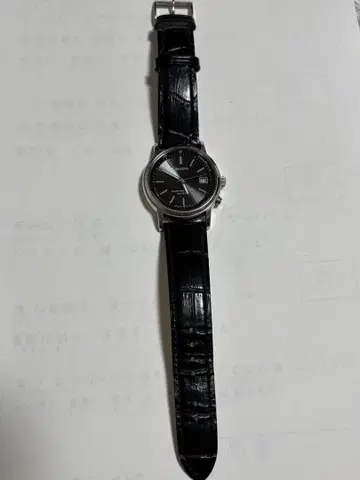 시티즌 레그노 시리즈의 에코드라이브 전파 시계.