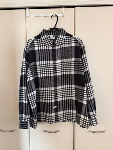 RHC 체크 무늬 긴팔 플란넬 셔츠 블랙 화이트