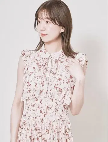 Sustainable 프릴 프린트 원피스